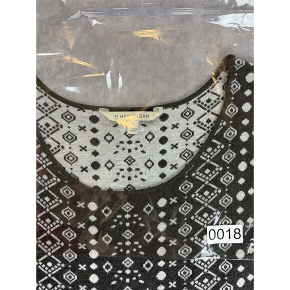 Geometric Pattern Sleeveless Knit Dress XL By 41 Hawthorn - Black & White - Picture 9 of 9